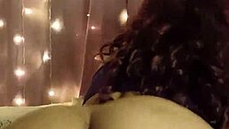 Young girl in fantasy setting masturbates alone