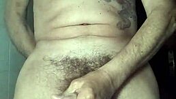 Wanking my cock in the bathroom