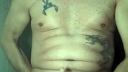 Wanking my cock in the bathroom