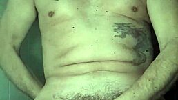 Wanking my cock in the bathroom