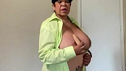 She Gets Hot For You, Touching Her Tits And Pussy In Massage