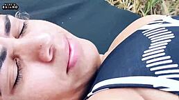 No place to relax, so they went to the woods for a picnic with friends.