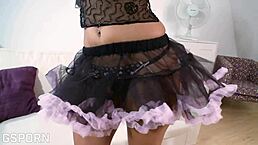 Hot Czech Brunette Using Anal Dildo