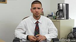 gay boy toy eats cum and gives straight guy a sex massage