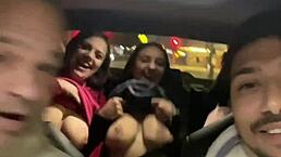 Feeling the thrill as things got wild in the uber with richh, des aria six, hailey rose, max fills, and the driver