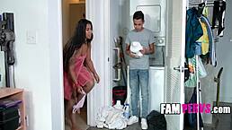 Stepbro Gets Caught Riding His Latina Stepsis In Retro Cowgirl Pov Style.