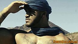 Ripped Bear Sucks Massive Ebony Cock Intensely