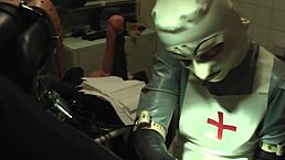 RubberNurse Agnes in latex gives intense blowjob and prostate play