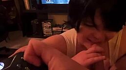 Wow, Elden Ring Blowjob Challenge Turns Into Deepthroat Game With Brunette Couple