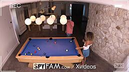 petite teen pays bet with sex for stepbro's monster cock