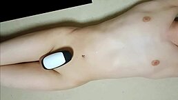 Teen 18+ Teased to Orgasm by Vibrator Rotor