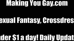 Get Ready For The Biggest Cock Of Your Life In This Femdom Bisexual BDSM POV Scene With Toys.