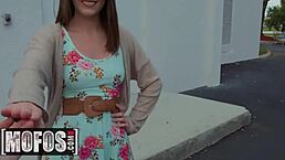 Just a casual pickup with Lindsey Love and Mike for public fun - Mofos.