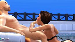 I cumshot jade rosa in sims 4 pool.