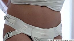 The teen personal assistant and her step mom explore lesbian fun with toys.