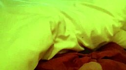 Feeling the intense pleasure as the lady passionately handles my cock with her actions.