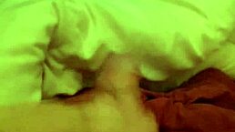 Feeling the intense pleasure as the lady passionately handles my cock with her actions.