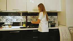 Hey blonde, why eat egg for a sexy fetish?