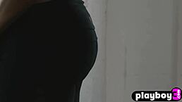 small tits black pornstar ana foxxx poses naked after passion workout