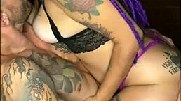 Lucky man while he smokes petite tits.