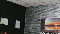 Flirty doll feels thrilled with cumshot covering her face