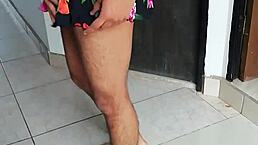 Crossdresser Masturbating