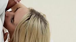 teen's mouth gets fucked and sprayed