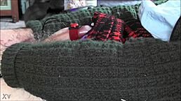 i have a quick orgasm with estim, cumming hard in a cumshot