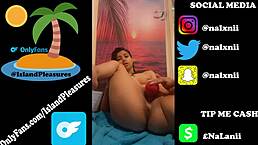 this petite teen nalxnii is playing with her pretty pussy