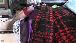 i have a quick orgasm with estim, cumming hard in a cumshot