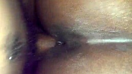 Ebony Amateur Bent Over for Intense Doggystyle Anal Assfucking at Home