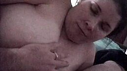 Busty Brunette Gives A Cheeky BLOWJOB Until He CUMS In Her Mouth