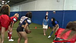 Pussylicking Dykes Hazed On Football Field!