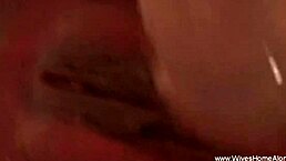 Wifey uses deep dildo for solo masturbation pleasure.