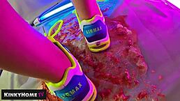 food fetish crush with dirty sneakers