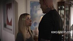 so petite, he wore her like a helmet on his face