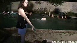 hey guys, watch this teen slut getting fucked deep doggystyle at the party