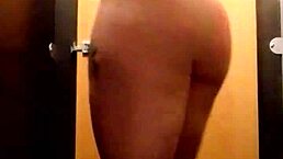 Minxycee fucks in public toilet with big ass and toys