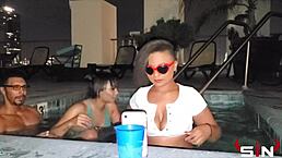 Quarantined petite 18+ ebony lesbians intensely play in each other's holes with dildo