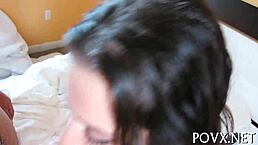 Feeling the intense drilling in her tight, wet pussy from POV.