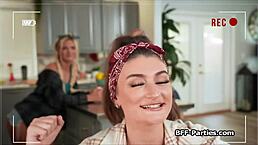 damn, i surprised Mae and her girlfriends with my hard cock