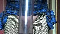 Bisexual Crossdresser Teases: Sexy Enough to Swallow on Film?  