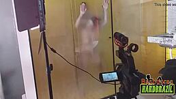 Rafaella Denardin Shows Her Huge Tits In The Shower