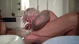 Live From The Hot Tub Part 4 Of 6 Sucking Cock Fuck Doggy Style While Camming In The Bath!