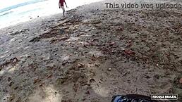Nicole Brazil sucking and fucking Dnox on secret beach, Vivi joins! 🌴