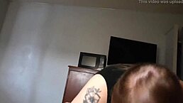 blonde bbw contrasts size with eager sucking and swallowing