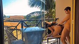 Fuck Me Hard On The Balcony, You Muscular Stud!