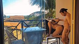 Fuck Me Hard On The Balcony, You Muscular Stud!