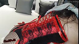 i watched my hot girlfriend in corset give a blowjob in the motel, feeling so excited