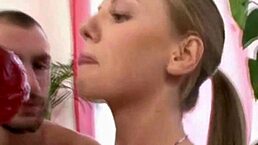 teen 18+ gets cumshot blast 😏